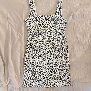 Love Tree Black and White Animal Print Dress